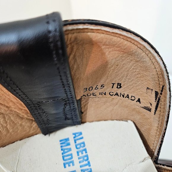 9. Cowboy Boots by Alberta Boots Co. Burgundy Kangaroo. Size 5.5 B. NIB - Picture 9 of 9